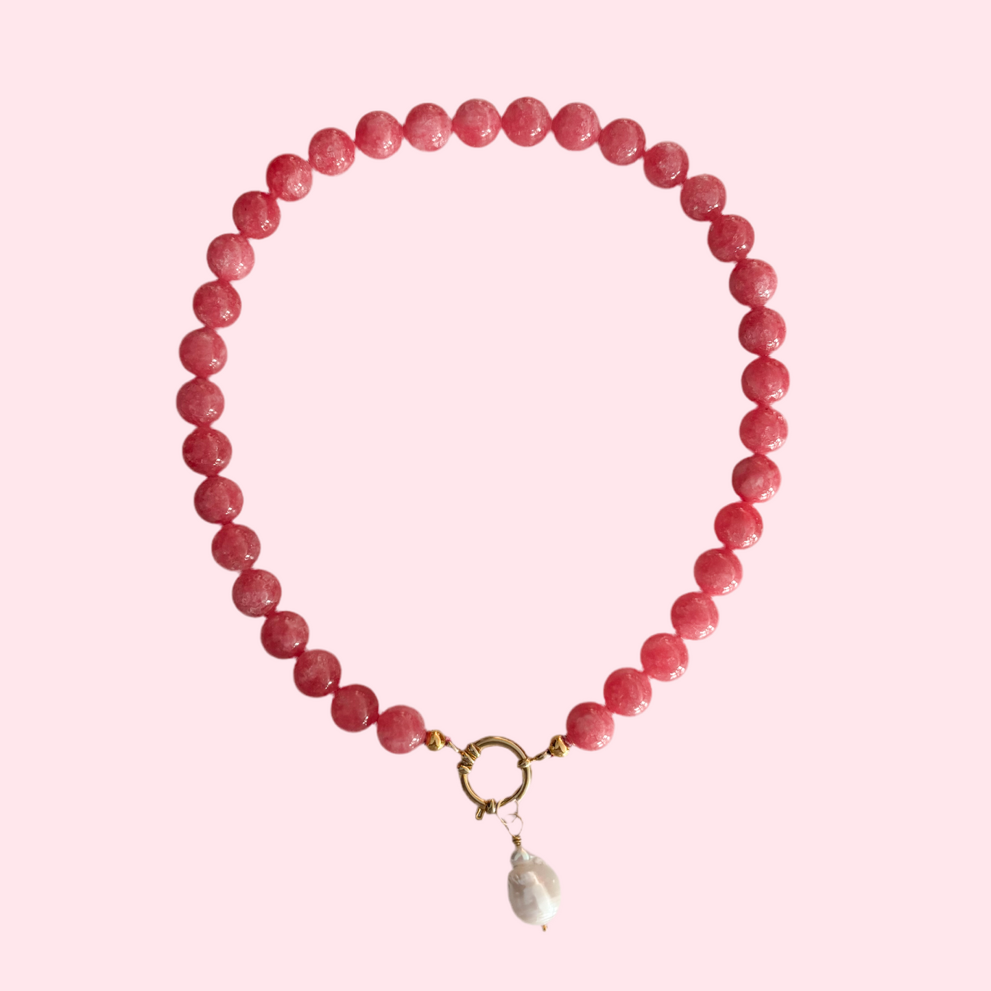 Bubblegum | Ketting met grote ronde kralen | Stainless steel