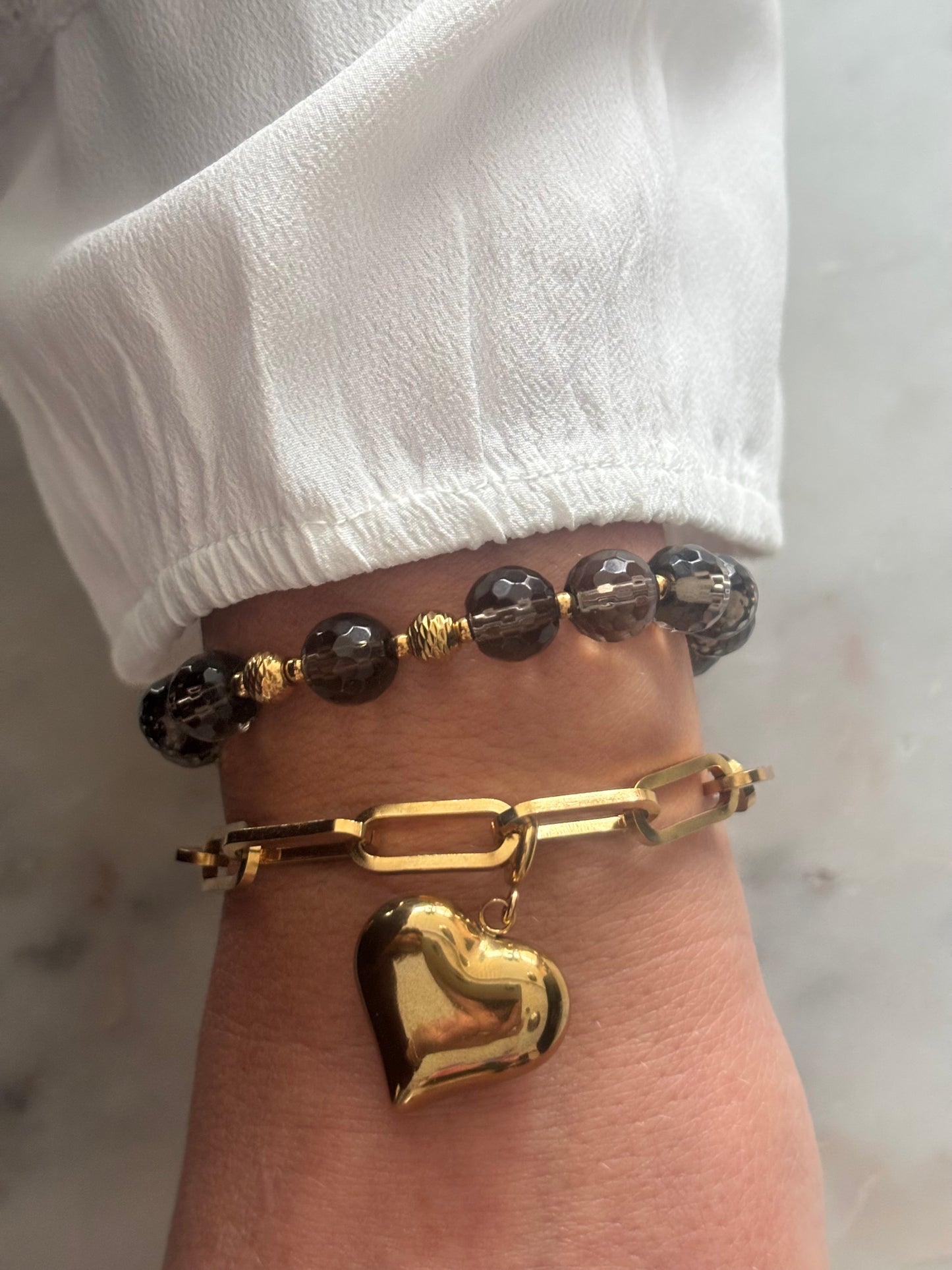 grove rvs armband met hart bedel