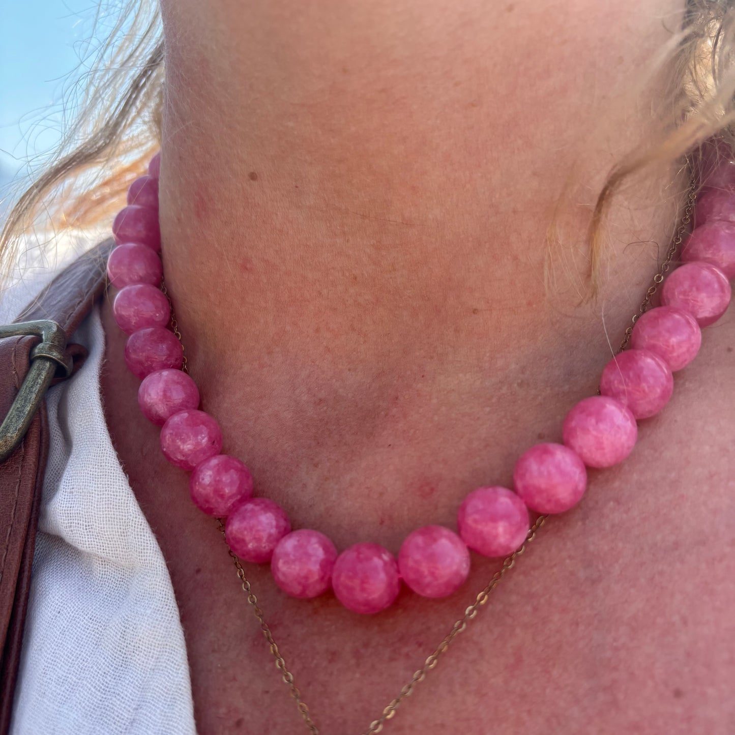Bubblegum | Ketting met grote ronde kralen | Stainless steel