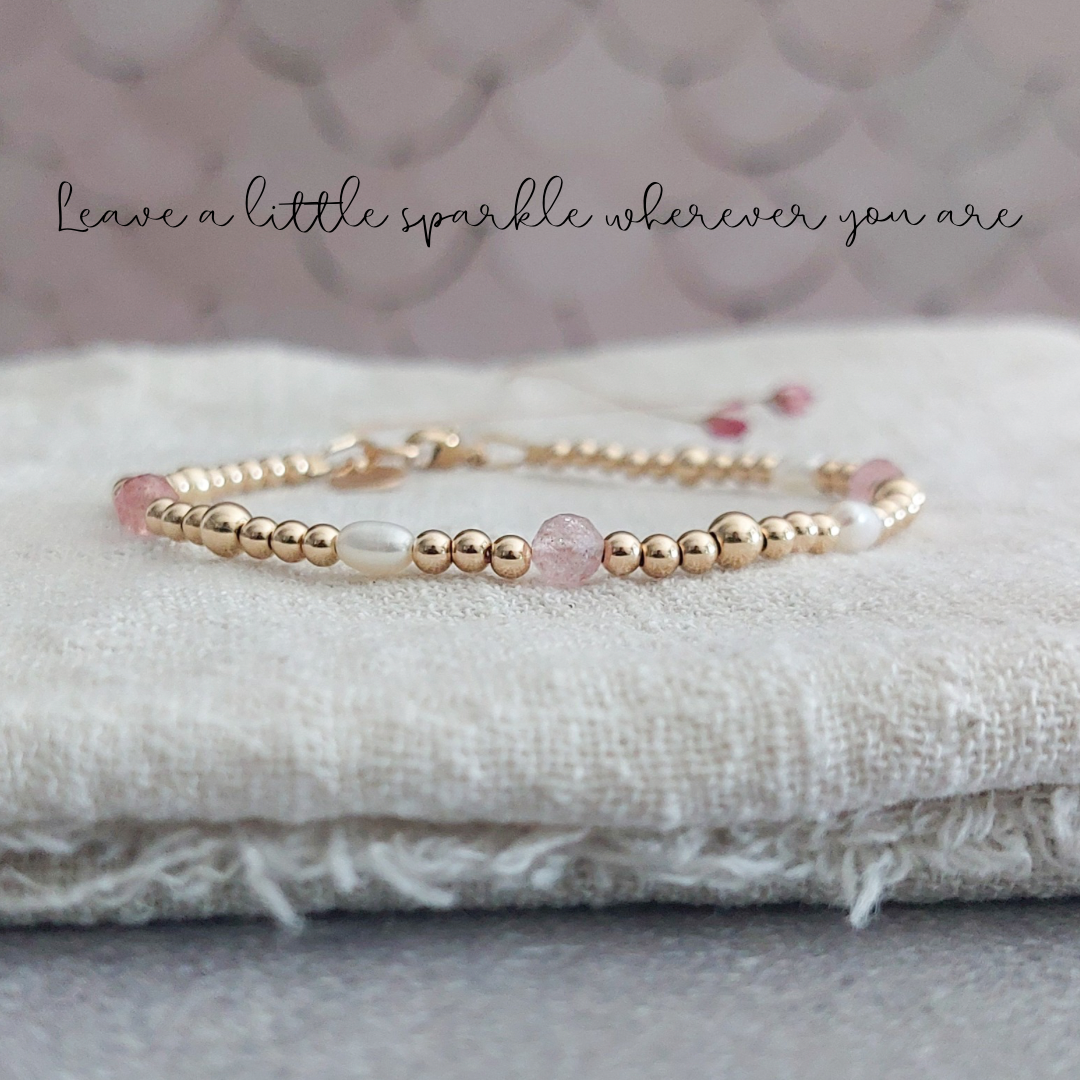14k gouden edelsteen armband
