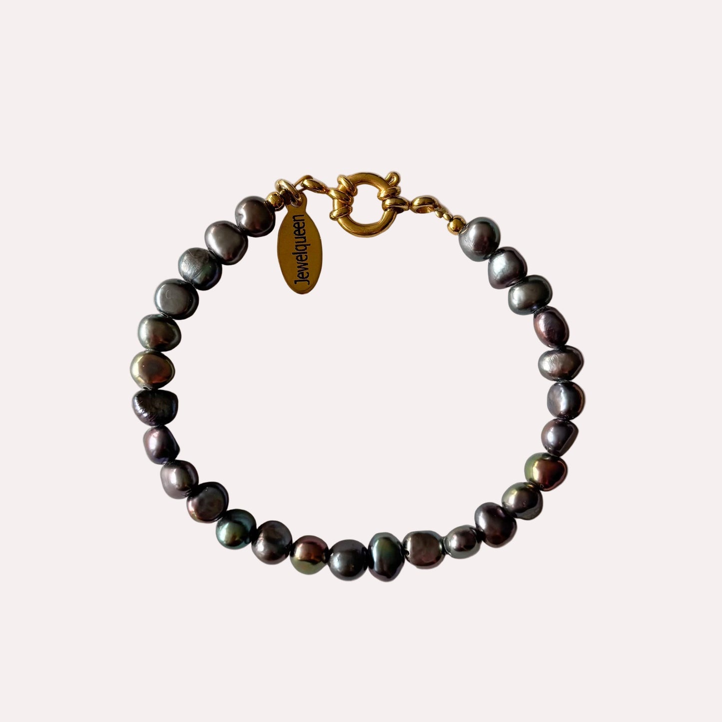 Parel armband met blauwe parels | Goud | Blue sweetie