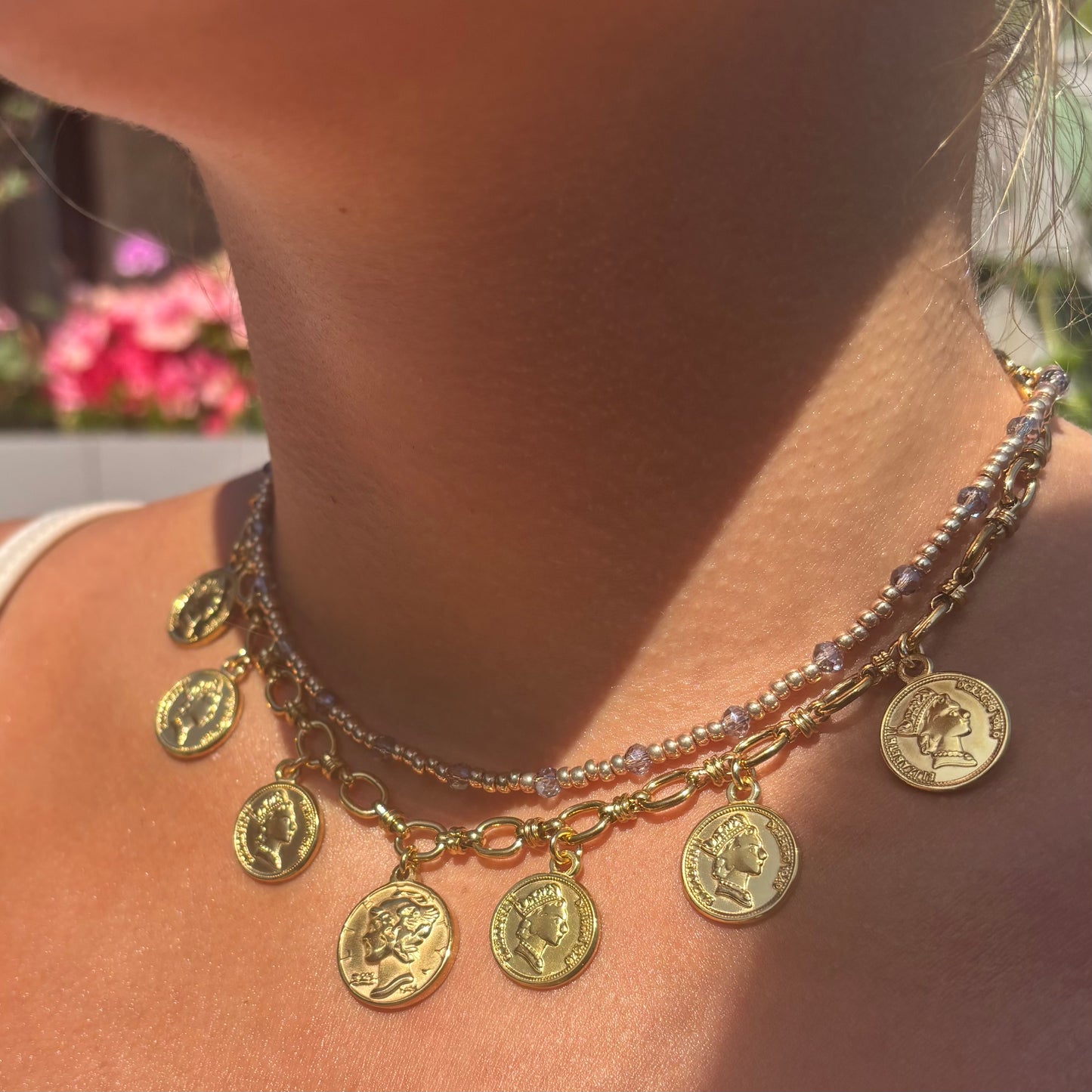 King Coin | Bedel ketting met muntjes | Stainless steel