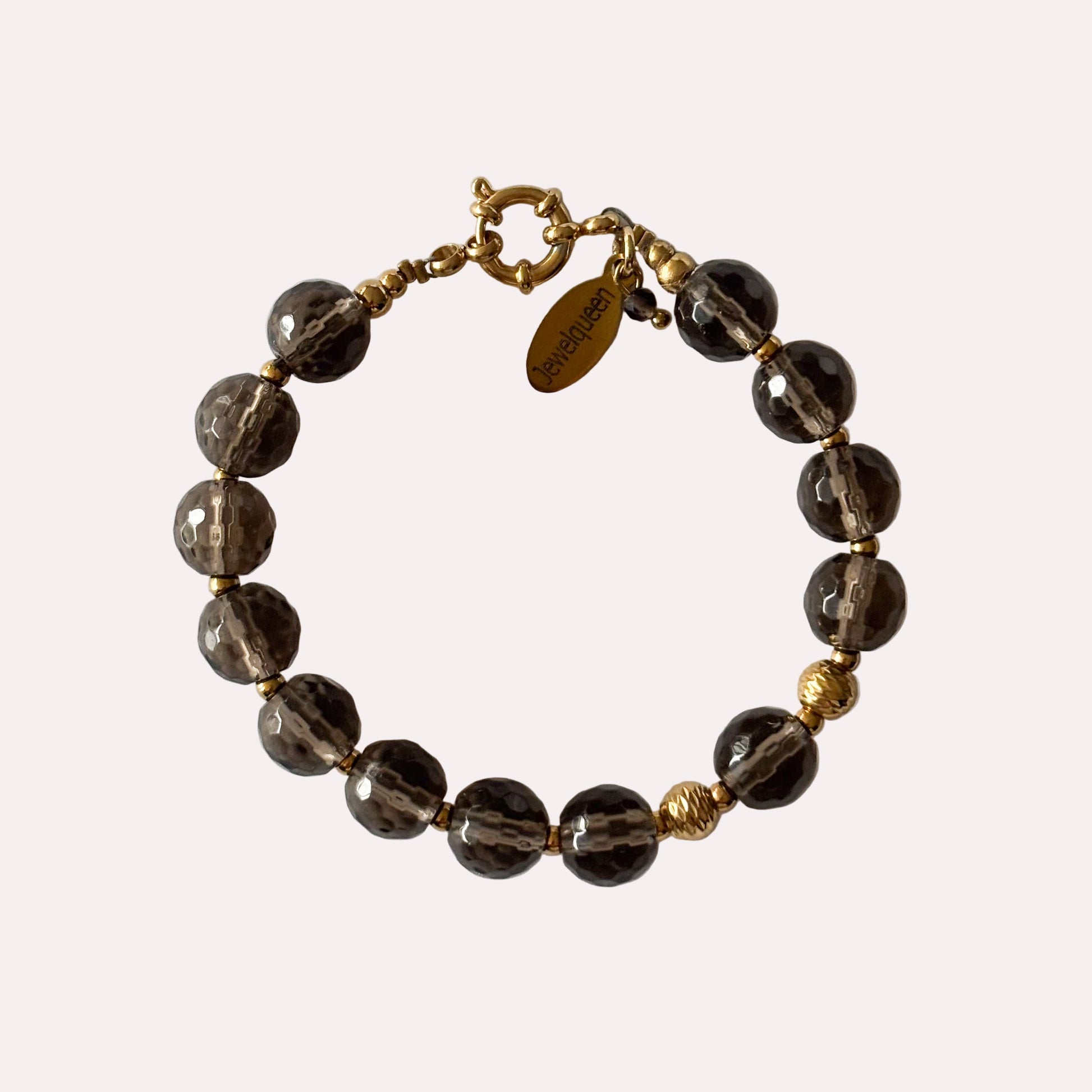 armband met grote bruine kralen