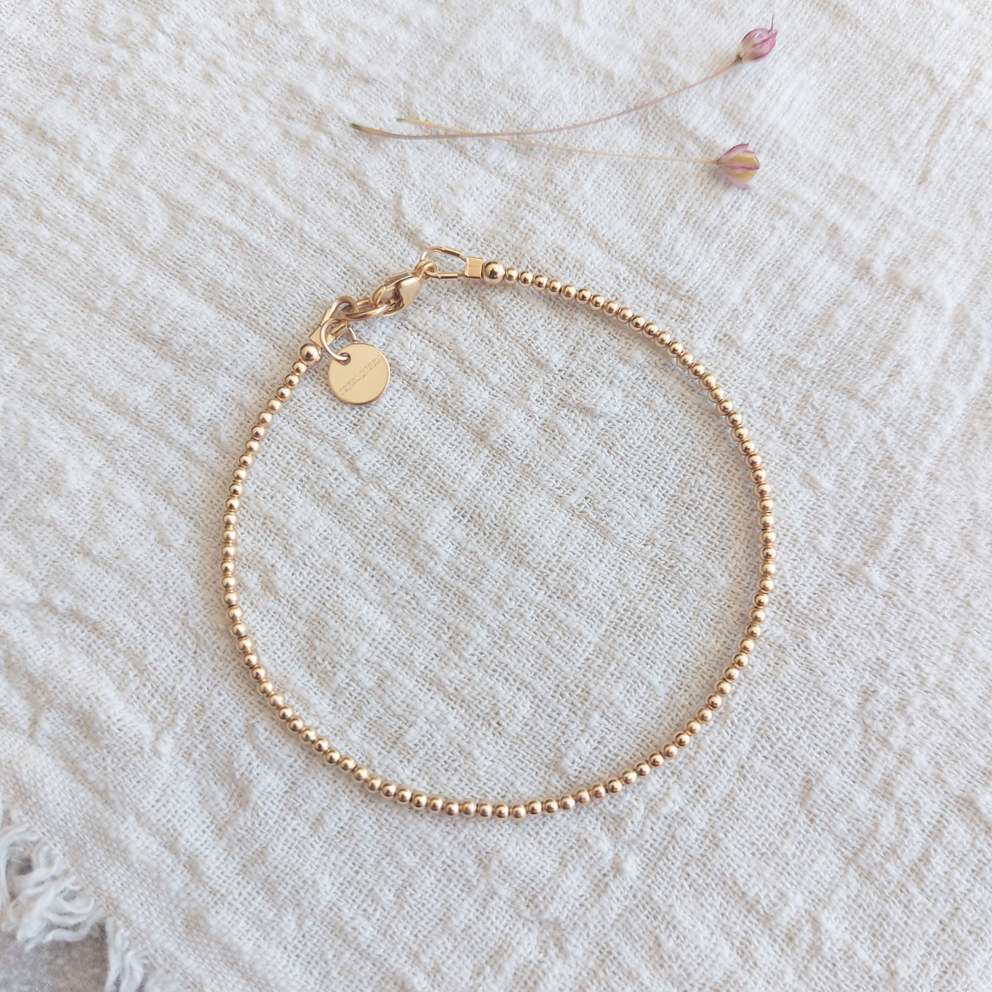 goden goldfilled bolletjes kralen armband 2millimeter