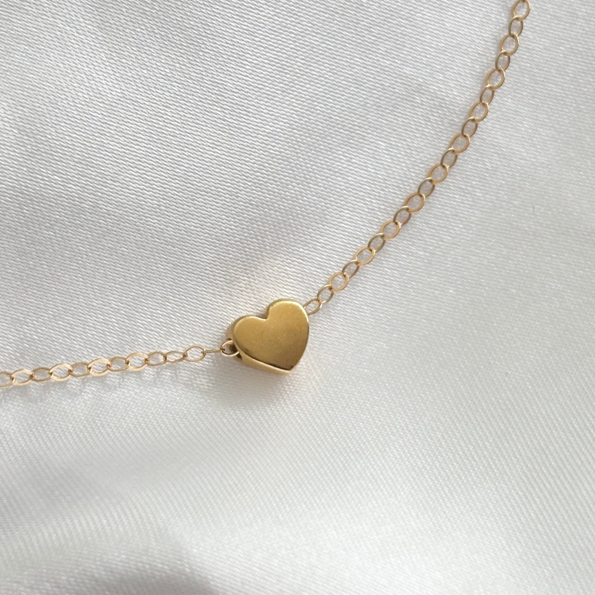 Goldfilled kettinkje met verguld hartje