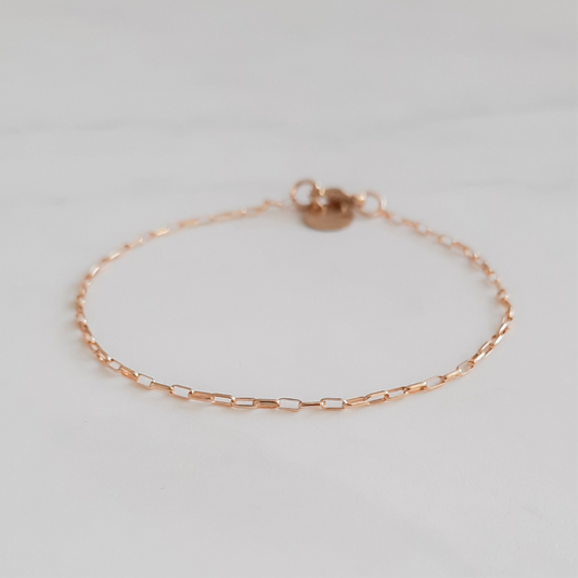 14k Goldfilled schakel armband met hele fijne schakeltjes