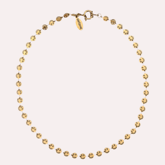 Schakel ketting met smiley’s | Goud | Smile