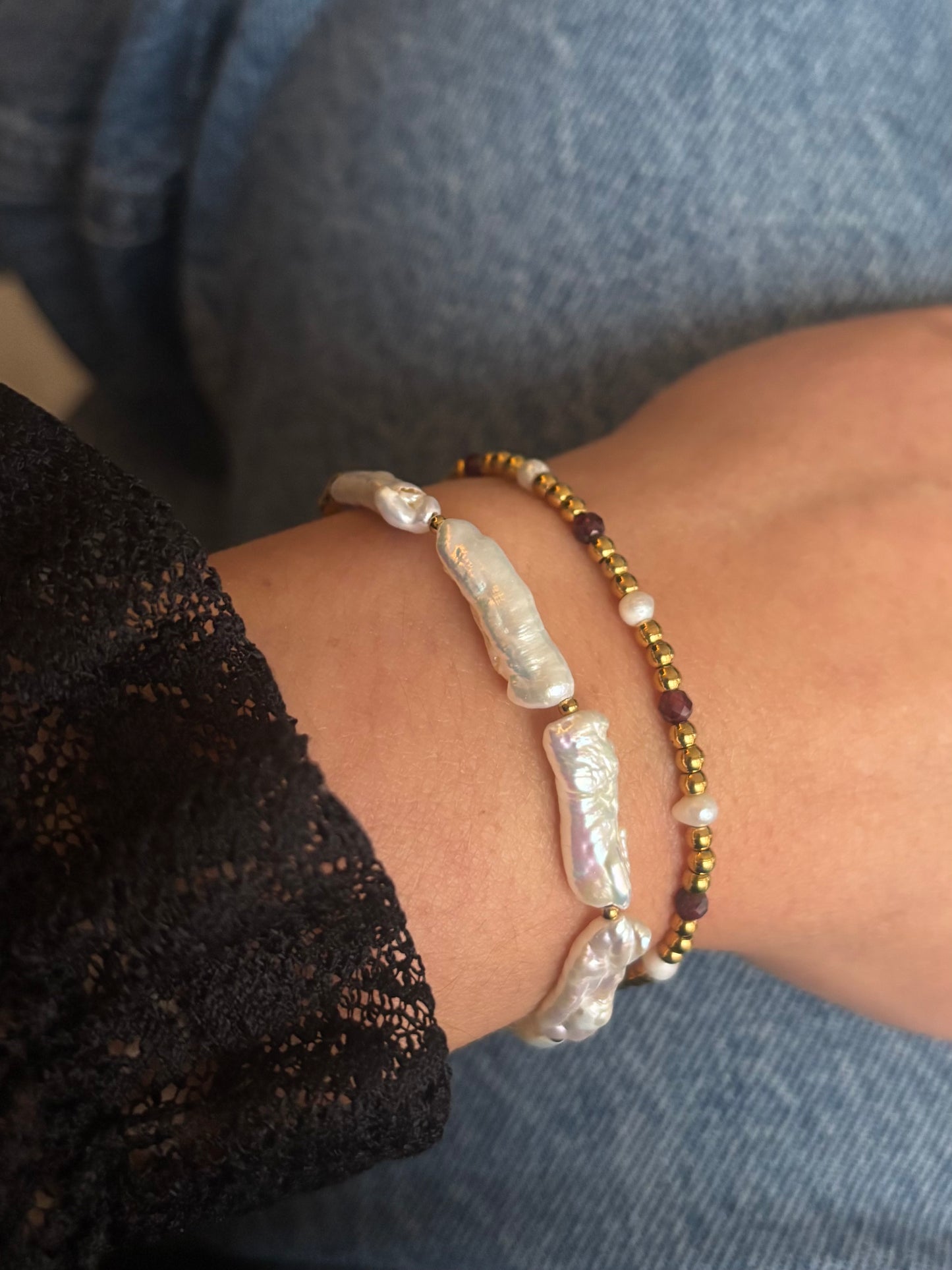Parel armband | Goud | Diva sweetie