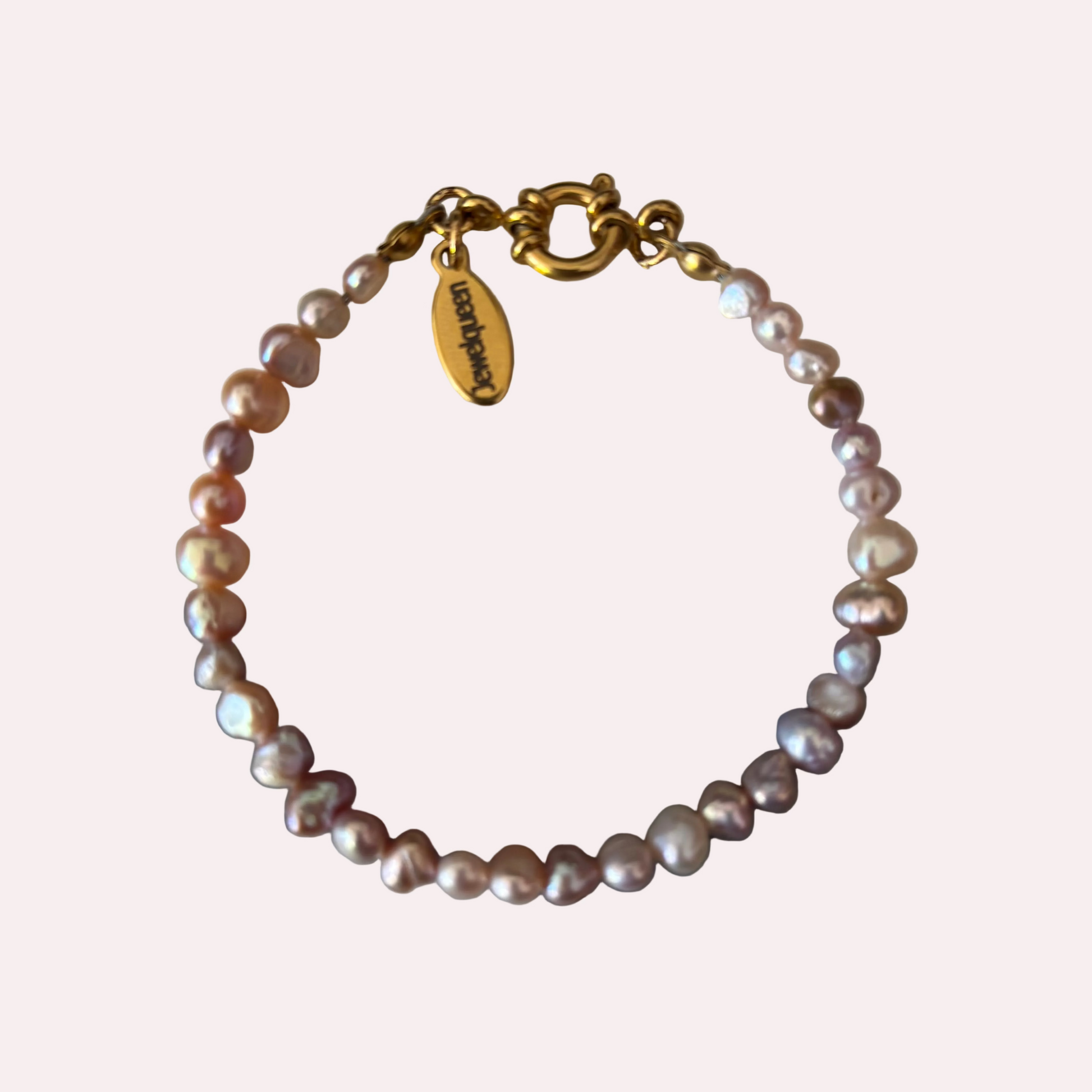 parel armband met roze parels 
