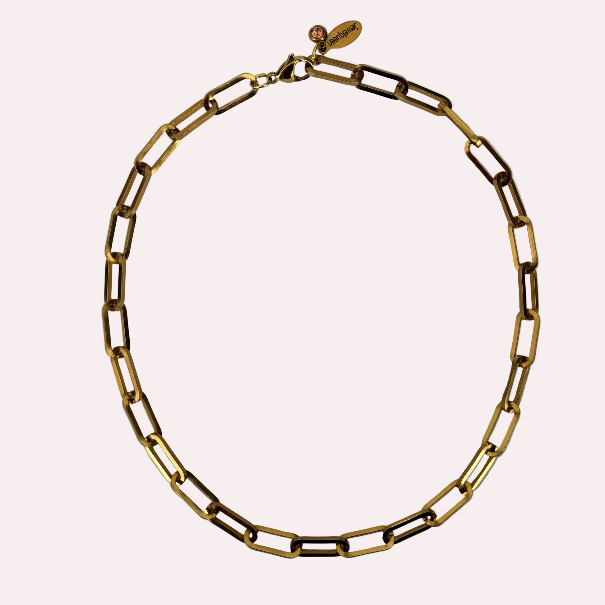 chunky schakel ketting goud rvs