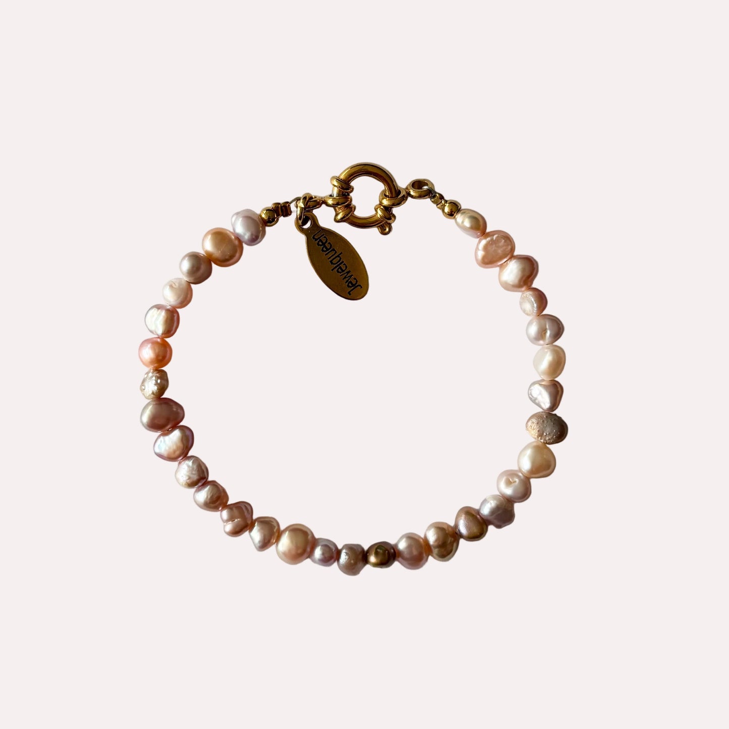 parel armband met roze parels