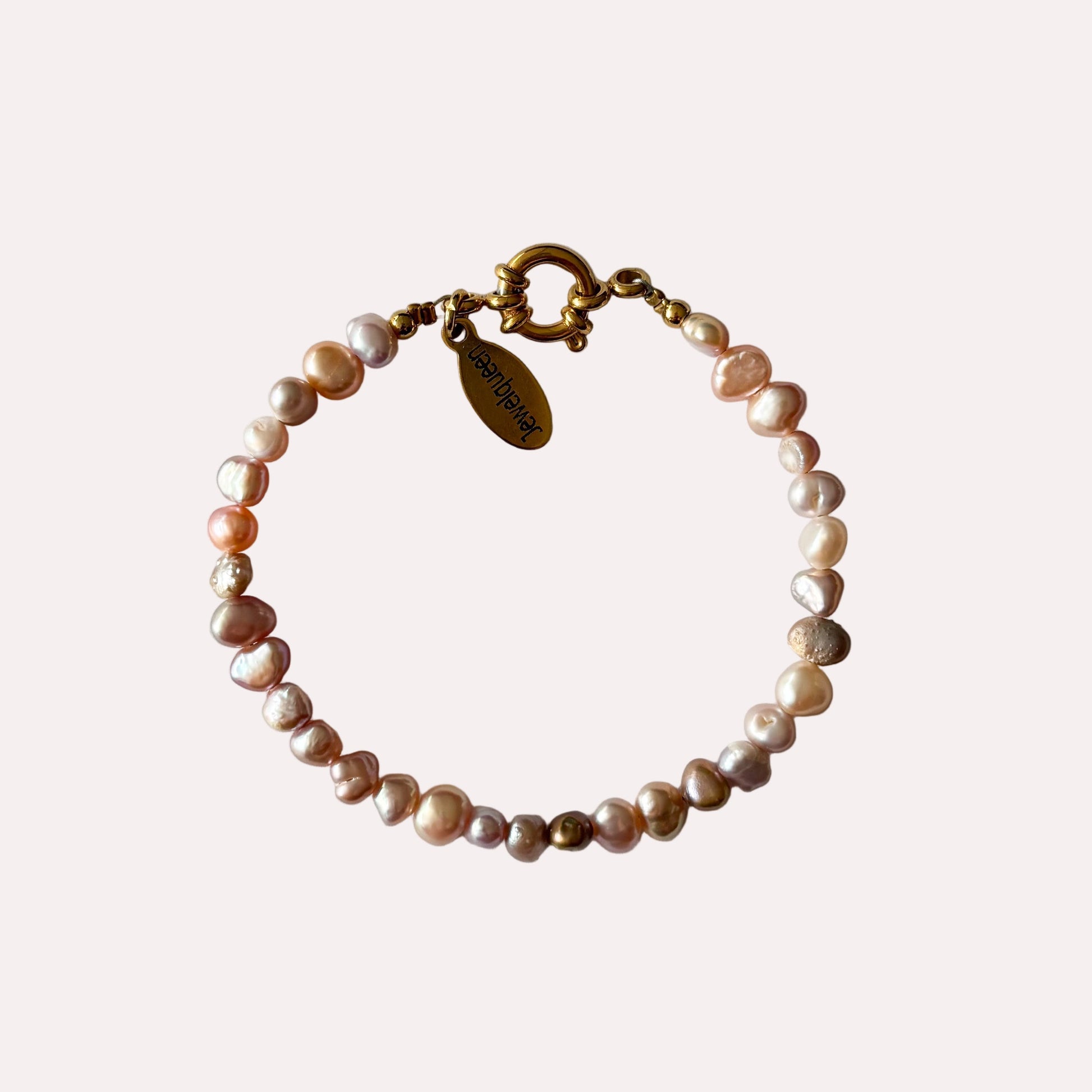 parel armband met roze parels